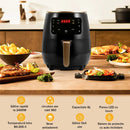 Frytkownica na Gorące Powietrze 6L, 2400W, Wyświetlacz Cyfrowy - Air Fryer bez Oleju dla Rodziny