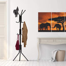Wieszak metalowy typu drzewko z wieloma haczykami - Nowoczesny design, 172x42 cm