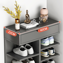 Szafka na Buty z 7 Półkami, Elegancki Design, Szara - Optymalna Organizacja Obuwia