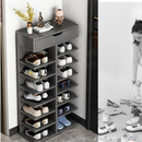 Szafka na Buty z 7 Półkami, Elegancki Design, Szara - Optymalna Organizacja Obuwia