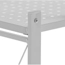 Mobilny składany regał metalowy na kółkach - 3 półki 71x39x89 cm - organizacja przestrzeni