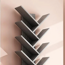 Drewniana biblioteczka w kształcie drzewa - Regał organizer 12 poziomów, dąb biały MDF