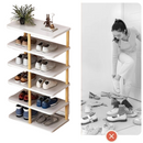 Pionowy organizer na buty na 8-14 par - biały, kompaktowy 48x24x80 cm, idealny do sypialni i garderoby