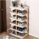 Pionowy organizer na buty na 8-14 par - biały, kompaktowy 48x24x80 cm, idealny do sypialni i garderoby