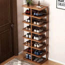 Szafka na Buty z 8 Półkami Brązowa 48x24x112cm - Organizer Obuwia do Sypialni i Przedpokoju