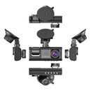 Kamera Samochodowa Potrójna 1080P Full HD - Widzenie Nocne, Czujnik G, Monitoring Parkingowy, Kąt 170°