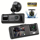 Kamera Samochodowa Potrójna 1080P Full HD - Widzenie Nocne, Czujnik G, Monitoring Parkingowy, Kąt 170°