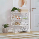 Stojak na buty z 4 półkami i wentylacją - Organizer na obuwie premium