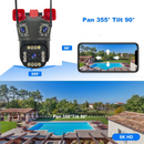Kamera Monitoringu WiFi 12MP Ultra HD - Zewnętrzna/Wewnętrzna z PTZ, Zoom 5X, Widzenie Nocne i Wbudowana Syrena