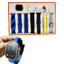 Smartwatch Ultra z 7 kolorowymi paskami - wielofunkcyjny inteligentny zegarek z powiadomieniami i monitorowaniem aktywności