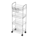Wózek Mobilny Organizer z 4 Półkami - 40x28.5x95cm - Nowoczesny Design