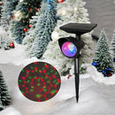 Obrotowy solarny projektor LED RGB zewnętrzny - Dekoracyjne oświetlenie ogrodu