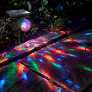 Obrotowy solarny projektor LED RGB zewnętrzny - Dekoracyjne oświetlenie ogrodu