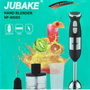 Blender Ręczny Wielofunkcyjny Jubake 500W - 2 Prędkości, Ostrza ze Stali Nierdzewnej, Rozdrabniacz w Zestawie