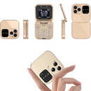 Telefon Składany i16Pro Mini - Dual SIM, Ekran HD, Bluetooth, Radio FM - Kompaktowy i Wytrzymały Design
