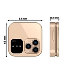 Telefon Składany i16Pro Mini - Dual SIM, Ekran HD, Bluetooth, Radio FM - Kompaktowy i Wytrzymały Design
