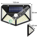 Lampa Solarna ze 100 LED i Czujnikiem Ruchu - 600 Lumenów