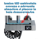 Inteligentny Zestaw Prysznicowy | Wyświetlacz LED + Kontrola Termostatyczna | 4 Tryby Spryskiwania | Technologia z Powietrzem