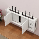 Ścienna Półka Organizer na Router WiFi - Nowoczesny Uchwyt z Ukryciem Kabli i Gniazdek