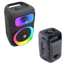 Przenośny głośnik MS-2043BT z wooferem 8 cali, Bluetooth, oświetleniem RGB i mikrofonem do karaoke