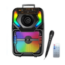 Przenośny głośnik bezprzewodowy Bluetooth, głośnik 8 cali, oświetlenie RGB, mikrofon do karaoke i pilot BT-2092