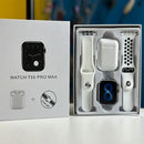 Smartwatch T55 Pro Max + Słuchawki Bluetooth + Stacja ładująca + Dodatkowy pasek - Kompletny zestaw