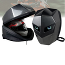 Plecak Motocyklowy Wodoodporny z LED i Designem Carbon - Przegroda na Laptopa, Twarda Obudowa