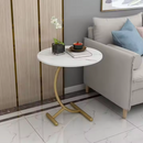 Okrągły stolik kawowy z efektem marmuru - nowoczesny i elegancki design