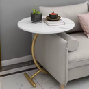 Okrągły stolik kawowy z efektem marmuru - nowoczesny i elegancki design