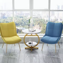 Okrągły stolik kawowy, 2 poziomy - Nowoczesny, elegancki design z efektem marmuru
