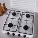 Kuchenka gazowa Star Chef z 4 palnikami, kompaktowy design, wytrzymała metalowa obudowa, biała