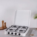 Kuchenka gazowa Star Chef z 4 palnikami, kompaktowy design, wytrzymała metalowa obudowa, biała