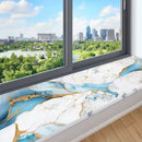 Samoprzylepna Folia Ścienna Imitacja Marmuru Pastelowy Błękit ze Złotem 0.6x3m - Design Premium