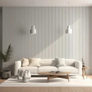 Tapeta samoprzylepna dekoracyjna ryflowana biała 60cm x 2.48m - nowoczesny design 3D Premium
