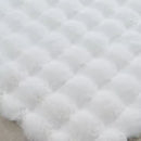 Puszysty Dywan z Futra Sztucznego Design 3D Bubble 180x230cm - Biały Nordycki do Salonu i Sypialni