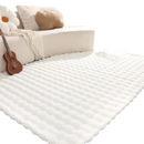 Puszysty Dywan z Futra Sztucznego Design 3D Bubble 180x230cm - Biały Nordycki do Salonu i Sypialni