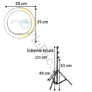 Profesjonalna Okrągła Lampa LED ze Statywem i Uchwytem na Telefon - Ring Light do Makijażu i Fotografii