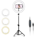 Profesjonalna Okrągła Lampa LED ze Statywem i Uchwytem na Telefon - Ring Light do Makijażu i Fotografii