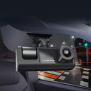 Kamera samochodowa DVR Full HD 1080P z 3 obiektywami + karta 32GB - kąt 170°, Night Vision, G-Sensor