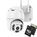 Bezprzewodowa kamera monitoringu FULL HD 1080P z kartą 32GB - Obrotowa, WiFi, Widzenie Nocne