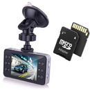 Pakiet Kamera Samochodowa DVR HD 720p z Nagrywaniem Nocnym + Karta 32GB - Uchwyt Przyssawka w Zestawie