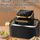 Cyfrowa Frytkownica na Gorące Powietrze 12L 1700W - Touch Control, 11 Programów, Wyświetlacz LED, Gotowanie bez Oleju