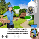 Kamera Monitoringu WiFi Smart Zewnętrzna z Kolorowym Widzeniem Nocnym, Detekcją Ruchu i Sterowaniem z Telefonu