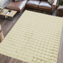 Dywan z Futra Sztucznego 3D Bubble 180x230cm - Design Nordycki Premium do Salonu i Sypialni - Kremowy