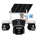 Kamera Monitoringu Solarna 4G z 3 Obiektywami, Automatyczny Obrót, Inteligentne Śledzenie, Night Vision Kolor, Sterowanie z Telefonu V380 Pro