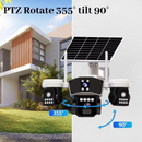 Kamera Monitoringu Solarna 4G z 3 Obiektywami, Automatyczny Obrót, Inteligentne Śledzenie, Night Vision Kolor, Sterowanie z Telefonu V380 Pro