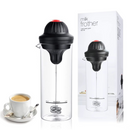 Elektryczny Spieniacz do Mleka 450ml, z Termoodpornym Szklanym Pojemnikiem, Gęsta i Jednolita Piana, Idealny do Cappuccino, Latte i Kawy