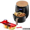 Pakiet Ekonomiczny Kuchnia – Air Fryer 6L 2400W Frytkownica bez Oleju z Wyświetlaczem Cyfrowym + Tarka 6 w 1 do Warzyw i Owoców z Pojemnikiem