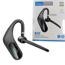 Słuchawka Bluetooth Wireless KJ12, Handsfree z Mikrofonem, Obrót 180°, Wyświetlacz LED, Duża Autonomia, Szybkie Łączenie, Zasięg 10m, Czarna