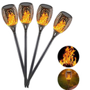 ZESTAW 4X Lampa LED Solarna z Efektem Płomienia POCHODNIA - 12 Diod LED, Elegancki Design, Odporna na Warunki Atmosferyczne